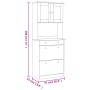 Tall solid white pine highboard 77x35x188 cm by vidaXL, Sideboards - Ref: Foro24-3187778, Price: 259,79 €, Discount: %