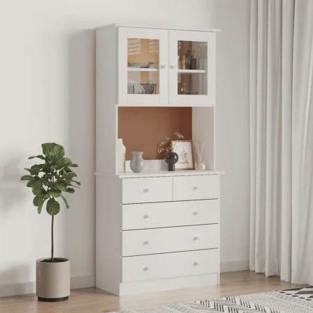 ALTA tall sideboard solid white pine wood 77x35x165 cm by vidaXL, Sideboards - Ref: Foro24-3187780, Price: 263,39 €, Discount: %