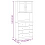 ALTA hohes Sideboard aus massivem weißem Kiefernholz 77x35x165 cm von vidaXL, Sideboards - Ref: Foro24-3187780, Preis: 258,46...