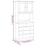 ALTA tall sideboard solid white pine wood 77x35x165 cm by vidaXL, Sideboards - Ref: Foro24-3187780, Price: 263,39 €, Discount: %