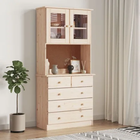 ALTA tall sideboard solid pine wood 77x35x165 cm by vidaXL, Sideboards - Ref: Foro24-3187779, Price: 259,65 €, Discount: %