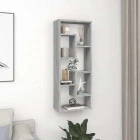 Sonoma graues Wandregal aus Holzwerkstoff, 36 x 16 x 90 cm von vidaXL, Regale und Regale - Ref: Foro24-815847, Preis: 32,82 €...