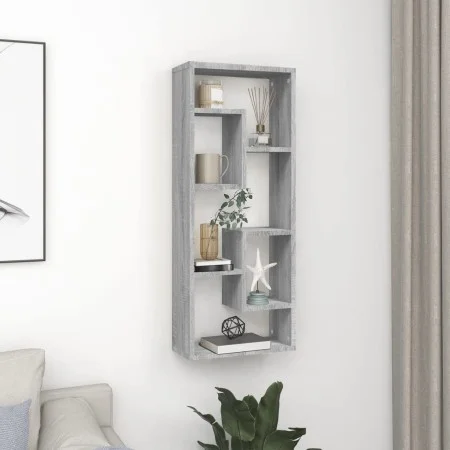 Sonoma graues Wandregal aus Holzwerkstoff, 36 x 16 x 90 cm von vidaXL, Regale und Regale - Ref: Foro24-815847, Preis: 32,82 €...