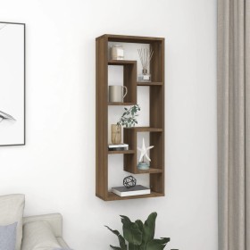 Eichenbraunes Wandregal aus Holzwerkstoff, 36 x 16 x 90 cm von vidaXL, Regale und Regale - Ref: Foro24-815848, Preis: 33,94 €...