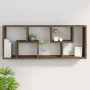 Oak brown engineered wood wall shelf 36x16x90 cm by vidaXL, Shelves and shelves - Ref: Foro24-815848, Price: 33,37 €, Discoun...
