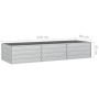 Silver galvanized steel flower bed 240x80x45 cm by vidaXL, Pots and planters - Ref: Foro24-316888, Price: 57,78 €, Discount: %