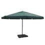 Sombrilla de jardín con base portátil aluminio verde