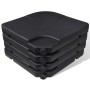Sombrilla de jardín con base portátil aluminio verde