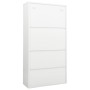 Armario de oficina de acero blanco 90x40x180 cm