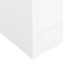 Armario de oficina de acero blanco 90x40x180 cm