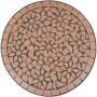 Set de mesa y sillas de jardín 3 piezas con mosaico terracota