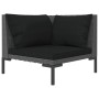 Halbrundes Gartensofa und Kissen aus synthetischem Rattan von vidaXL, Modulare Sofas für den Außenbereich - Ref: Foro24-31860...