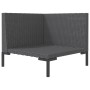 Halbrundes Gartensofa und Kissen aus synthetischem Rattan von vidaXL, Modulare Sofas für den Außenbereich - Ref: Foro24-31860...