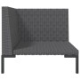 Halbrundes Gartensofa und Kissen aus synthetischem Rattan von vidaXL, Modulare Sofas für den Außenbereich - Ref: Foro24-31860...
