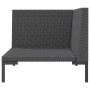 Semicircular garden sofa and synthetic rattan cushions by vidaXL, Modular outdoor sofas - Ref: Foro24-318601, Price: 93,92 €,...