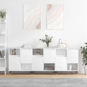 3 white engineered wood sideboards by vidaXL, Sideboards - Ref: Foro24-3190141, Price: 172,47 €, Discount: %