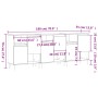 3 Stk. Sideboards aus Holzwerkstoff weiß von vidaXL, Sideboards - Ref: Foro24-3190141, Preis: 174,06 €, Rabatt: %