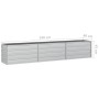 Arriate de acero galvanizado plateado 240x40x45 cm de vidaXL, Maceteros y jardineras - Ref: Foro24-316889, Precio: 45,96 €, D...
