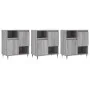Aparadores 3 uds madera contrachapada gris Sonoma de vidaXL, Aparadores - Ref: Foro24-3190147, Precio: 171,55 €, Descuento: %