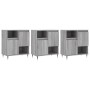 Sideboards 3 Einheiten graues Sonoma-Sperrholz von vidaXL, Sideboards - Ref: Foro24-3190147, Preis: 173,90 €, Rabatt: %