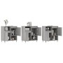 Sideboards 3 Einheiten graues Sonoma-Sperrholz von vidaXL, Sideboards - Ref: Foro24-3190147, Preis: 173,90 €, Rabatt: %