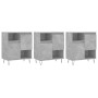 Sideboards 3 units concrete gray plywood by vidaXL, Sideboards - Ref: Foro24-3190153, Price: 173,93 €, Discount: %