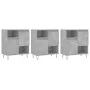 Sideboards 3 units concrete gray plywood by vidaXL, Sideboards - Ref: Foro24-3190153, Price: 171,22 €, Discount: %