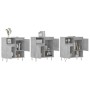 Aparadores 3 uds madera contrachapada gris hormigón de vidaXL, Aparadores - Ref: Foro24-3190153, Precio: 173,76 €