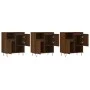 Aparadores 3 uds madera contrachapada marrón roble de vidaXL, Aparadores - Ref: Foro24-3190156, Precio: 176,58 €, Descuento: %