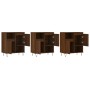 Aparadores 3 uds madera contrachapada marrón roble de vidaXL, Aparadores - Ref: Foro24-3190156, Precio: 178,70 €, Descuento: %