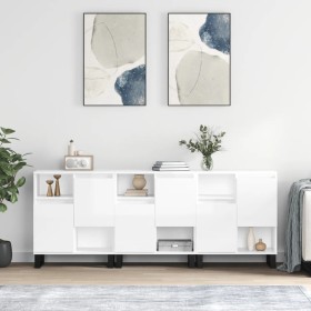 Aparadores 3 uds madera contrachapada blanco brillo de vidaXL, Aparadores - Ref: Foro24-3190159, Precio: 208,47 €, Descuento: %