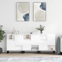 Aparadores 3 uds madera contrachapada blanco brillo by vidaXL, Sideboards - Ref: Foro24-3190159, Price: 208,33 €, Discount: %