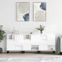 Aparadores 3 uds madera contrachapada blanco brillo de vidaXL, Aparadores - Ref: Foro24-3190159, Precio: 205,91 €, Descuento: %