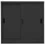 Armario de oficina puerta corredera acero antracita 90x40x90cm