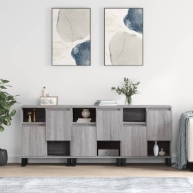 Sideboards 3 units gray Sonoma plywood by vidaXL, Sideboards - Ref: Foro24-3190163, Price: 202,05 €, Discount: %
