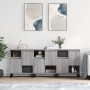 Aparadores 3 uds madera contrachapada gris Sonoma de vidaXL, Aparadores - Ref: Foro24-3190163, Precio: 201,90 €, Descuento: %