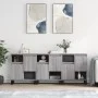Aparadores 3 uds madera contrachapada gris Sonoma de vidaXL, Aparadores - Ref: Foro24-3190163, Precio: 199,49 €, Descuento: %