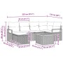 Conjunto de sofá de jardín con cojín 7 pcs Gris Poliratán