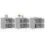 Sideboards 3 Einheiten betongraues Sperrholz von vidaXL, Sideboards - Ref: Foro24-3190193, Preis: 192,87 €, Rabatt: %