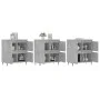 Sideboards 3 Einheiten betongraues Sperrholz von vidaXL, Sideboards - Ref: Foro24-3190193, Preis: 190,60 €, Rabatt: %