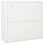 Armario con puerta corredera acero blanco 90x40x90 cm
