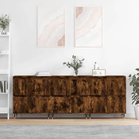 Sideboards 3 Einheiten aus geräuchertem Eichensperrholz von vidaXL, Sideboards - Ref: Foro24-3190194, Preis: 185,46 €, Rabatt: %