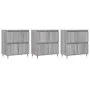 3 Stück Sideboards Sperrholz Sonoma grau von vidaXL, Sideboards - Ref: Foro24-3190195, Preis: 191,83 €, Rabatt: %