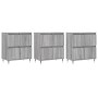 3 Stück Sideboards Sperrholz Sonoma grau von vidaXL, Sideboards - Ref: Foro24-3190195, Preis: 199,63 €, Rabatt: %