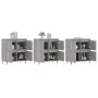 3 Stück Sideboards Sperrholz Sonoma grau von vidaXL, Sideboards - Ref: Foro24-3190195, Preis: 191,83 €, Rabatt: %