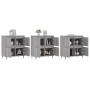 3 Stück Sideboards Sperrholz Sonoma grau von vidaXL, Sideboards - Ref: Foro24-3190195, Preis: 199,63 €, Rabatt: %