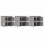 3 Stück Sideboards Sperrholz Sonoma grau von vidaXL, Sideboards - Ref: Foro24-3190195, Preis: 191,83 €, Rabatt: %