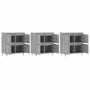 3 Stück Sideboards Sperrholz Sonoma grau von vidaXL, Sideboards - Ref: Foro24-3190195, Preis: 199,63 €, Rabatt: %