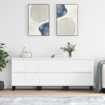 3 Stk. Sperrholz Sideboards weiß von vidaXL, Sideboards - Ref: Foro24-3190205, Preis: 212,05 €, Rabatt: %