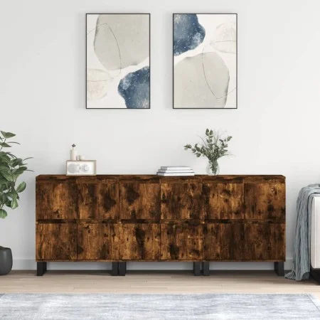 Sideboards 3 Einheiten aus geräuchertem Eichensperrholz von vidaXL, Sideboards - Ref: Foro24-3190210, Preis: 224,42 €, Rabatt: %